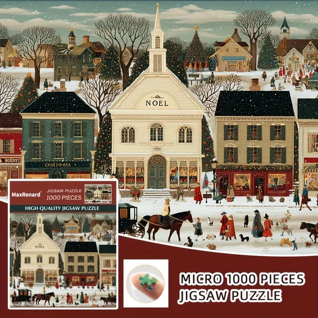MaxRenard Weihnachts-Puzzle, Winter, 1.000 Teile, bunt - Bild 1