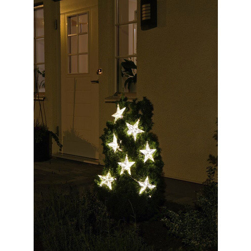 Konstsmide LED-Lichtervorhang mit 7 Sternen in Warmweiß, transparent - Bild 3