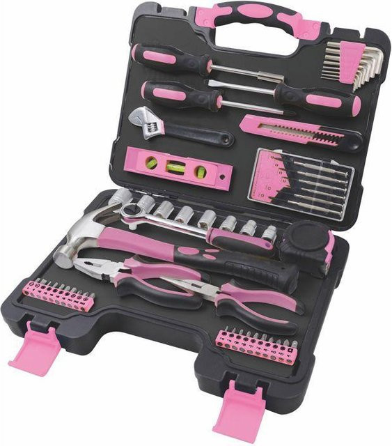 Fieldmann Werkzeugset FDG 5010-53R in Pink mit 53 Teilen inklusive Zangen, Steckschlüsseln, Inbusschlüsseln, Schraubendrehern und Hammer - Bild 1