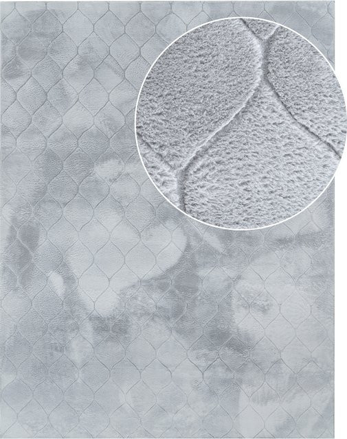Fellteppich Lelystar in Grau mit orientalischem Design, B/T: 80 x 150 cm - Bild 1