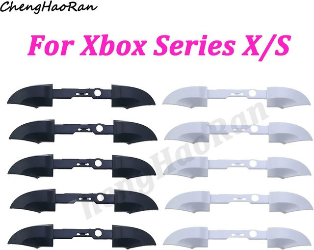 ChengHaoRan Ersatz-Trigger-Set für Xbox Series S X Controller in Weiß und Schwarz inklusive RB LB Bumper-Tasten und Guide-Tasten - Bild 1