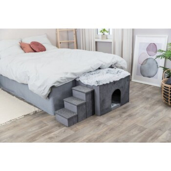 Trixie Hundehöhle Harvey mit Beistellbett in Grau - Bild 2