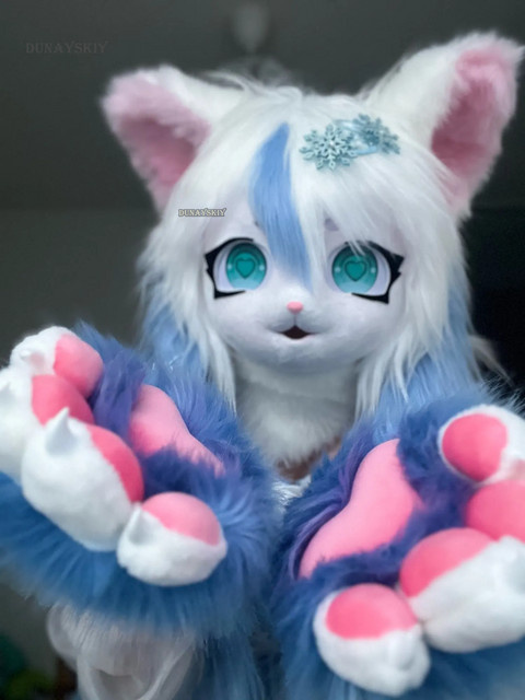 Fursuit Kigurumi Tier Cosplay Kostüme, Plüsch / Textil, Bunt / Mehrfarbig - Bild 1