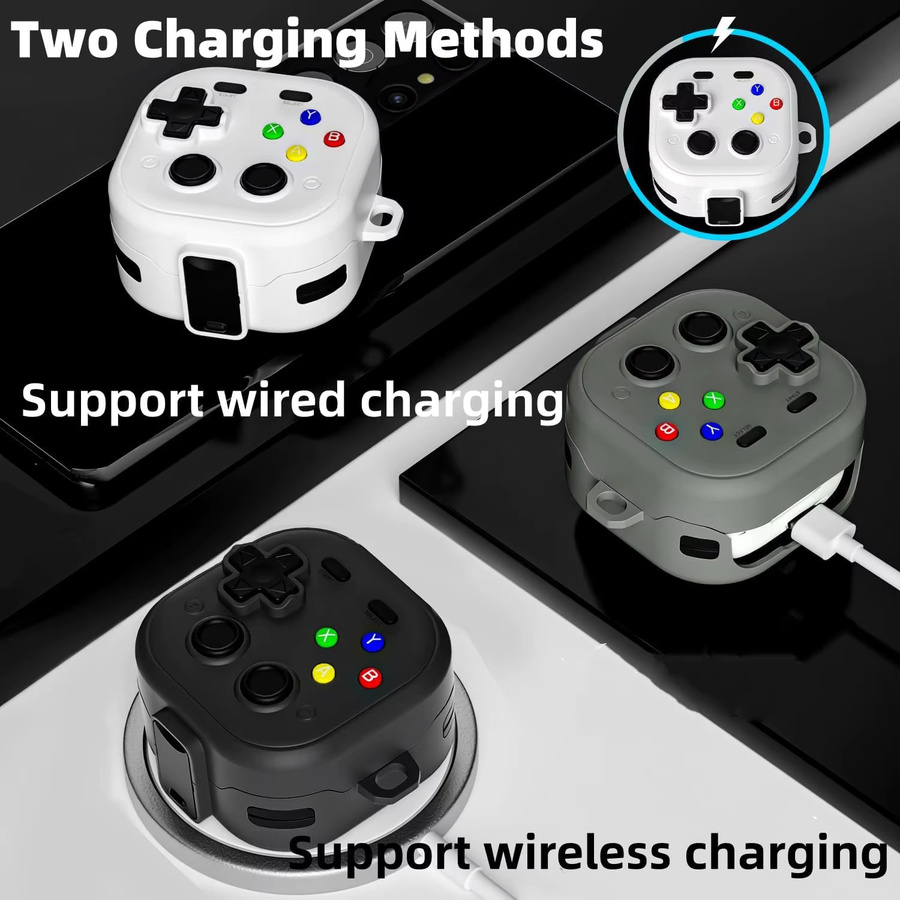 Retro Schutzhülle für Samsung Galaxy Buds 4 Pro und Buds 4 in Schwarz oder Weiß - Bild 3