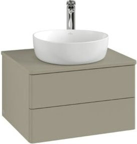 V&B Waschtischunterschrank Antao mit Frontstruktur in Blau Lack, B/T/H: 60 x 36 x 50 cm - Bild 1