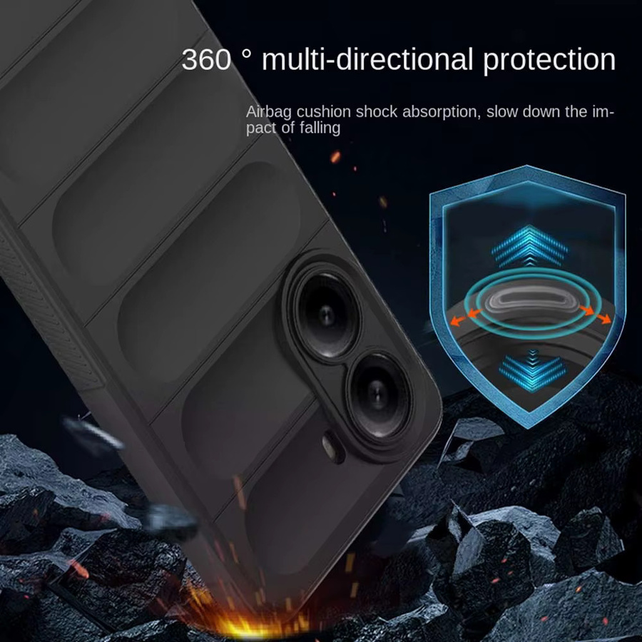 Stoßfeste Silikon-Handyhülle für Xiaomi Poco X6 in Schwarz - Bild 3
