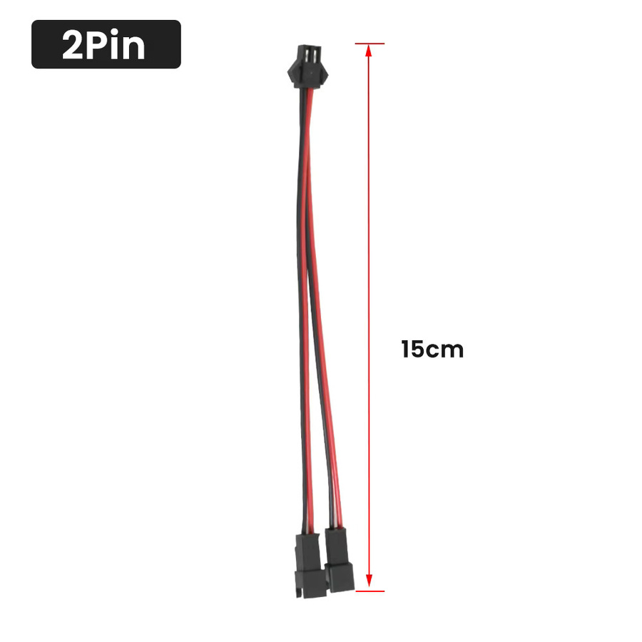 LED Streifen Splitter Kabel JST SM Stecker 1 auf 2 Buchse für WS2811 WS2812 SK6812 RGB/RGBW in Multicolour - Bild 2