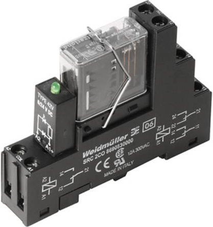 Weidmüller RCIKIT Relaisbaustein 24VDC 2CO LD/FG Schwarz 10 Stück - Bild 1