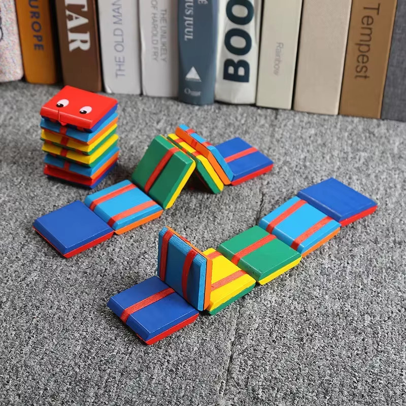 soulbao Holz-Flip-Leiter-Spielzeug, bunte Klappe - Bild 4