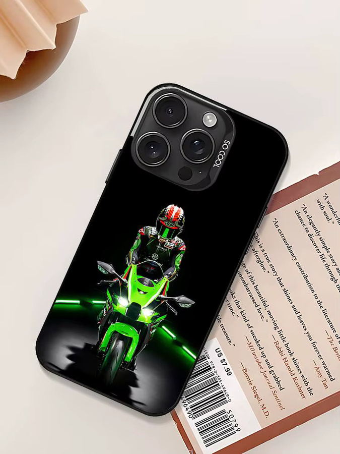 Mesuca Handyhülle im H-KawasakiS Motorrad Design für iPhone 11 bis iPhone 17 Pro Max und weitere Modelle - Bild 7