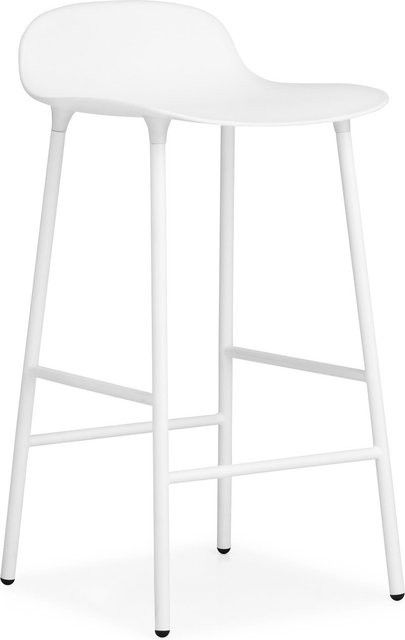 Normann Copenhagen Form Barstuhl mit Metallgestell in Weiß - Bild 1