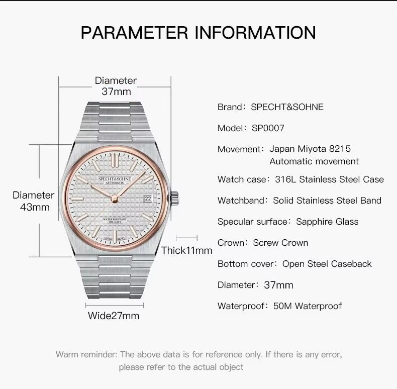 Specht&Sohne Armbanduhr, Automatik, Edelstahl, Schwarz, Herren - Bild 2