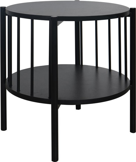 Beistelltisch THENI von casa NOVA in Schwarz mit modernem Design und zwei Ebenen, B/T/H: 44 x 44 x 44 cm - Bild 1