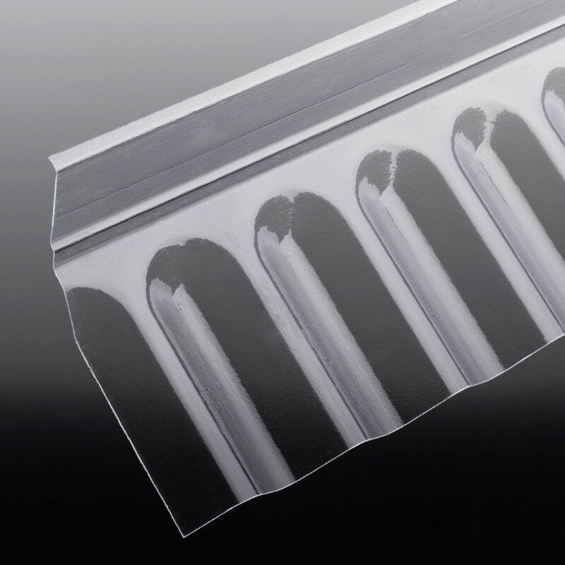 T&J Wandanschluss Sinus 76/18 aus Polycarbonat, transparent, B/T/H: 126,5 x 15,0 x 15,0 cm - Bild 1