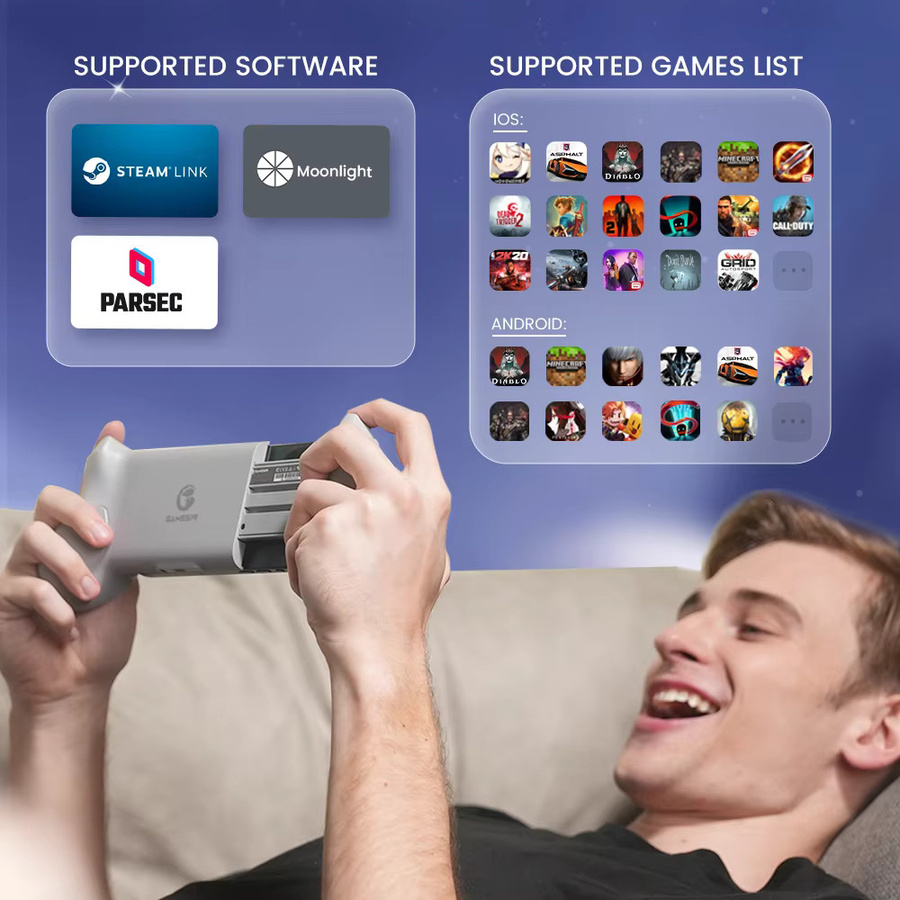 GameSir G8 Mobile Gamepad Hall-Effekt-Gamecontroller für iPhone 15 und Android-Smartphones zur Nutzung mit Xbox Game Pass sowie STADIA XCloud Cloud Gaming - Bild 2