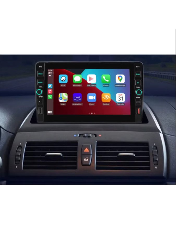 ESSGOO Android 15 Kabelloses CarPlay Autoradio für BMW X3 E83 2003-2011 mit 4+64G Speicher, Multimedia-Player mit Navi, WLAN, Bluetooth, GPS, DAB und Rückfahrkamera, Schwarz - Bild 5