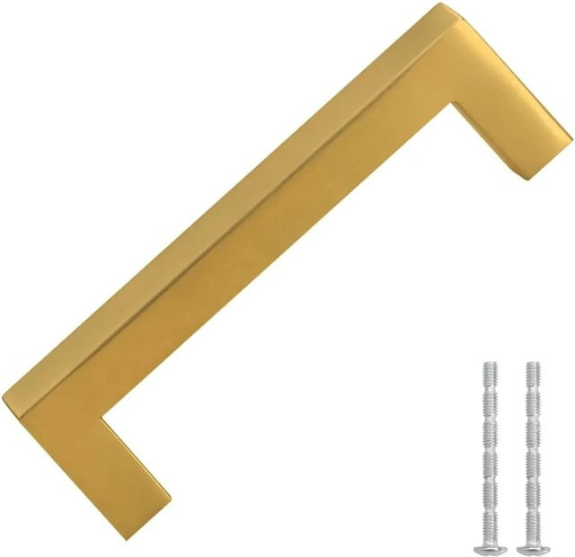 vidaXL Möbelgriffe Set aus Edelstahl in Gold, 10 Stück, Matt, Länge: 96 mm - Bild 1