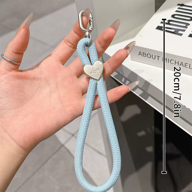 Longsheng Handy-Lanyard als gewebtes Armband im Denim-Muster für Damen - Bild 2