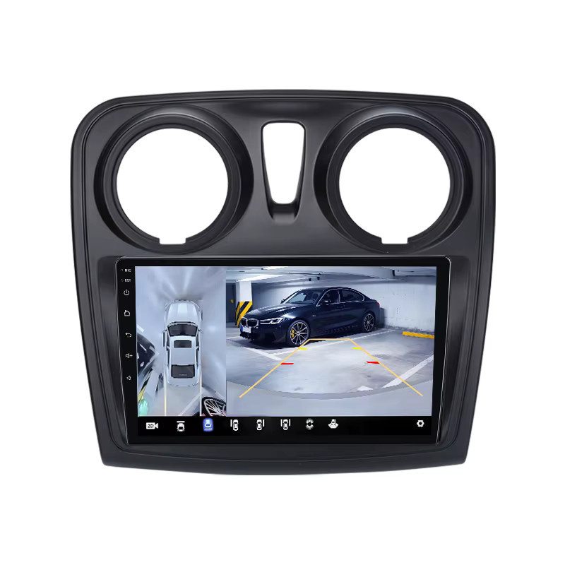 Junsun 8-Core Autoradio mit 360 Kamera, CarPlay und Android Auto für Renault Logan 2 und Sandero 2 (2014-2019) mit GPS, Schwarz - Bild 6