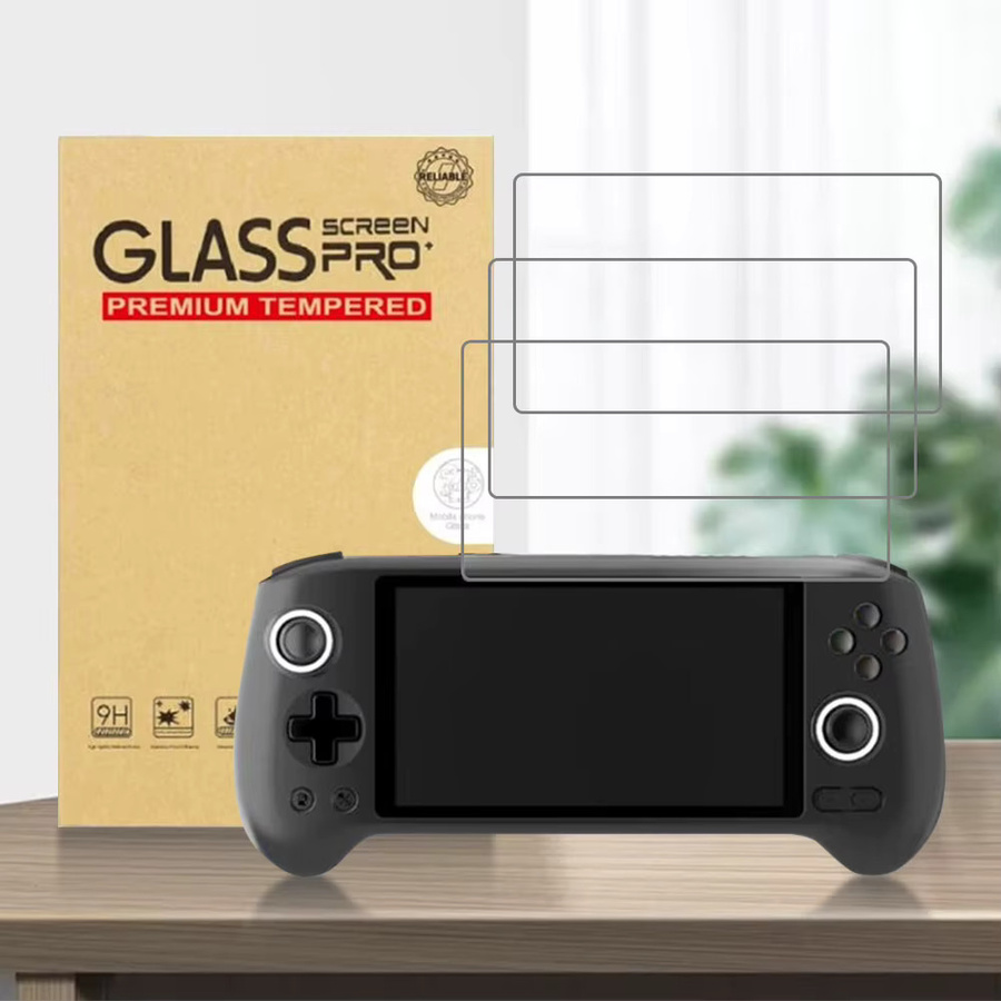 Anbernic RG556 Displayschutzfolie aus gehärtetem Glas, blendfrei und kratzfest, transparent - Bild 3