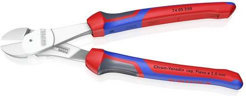 Knipex Kraft-Seitenschneider aus Chrom-Vanadium in Rot mit Edelstahl-Komponenten, Länge: 250 mm - Bild 1