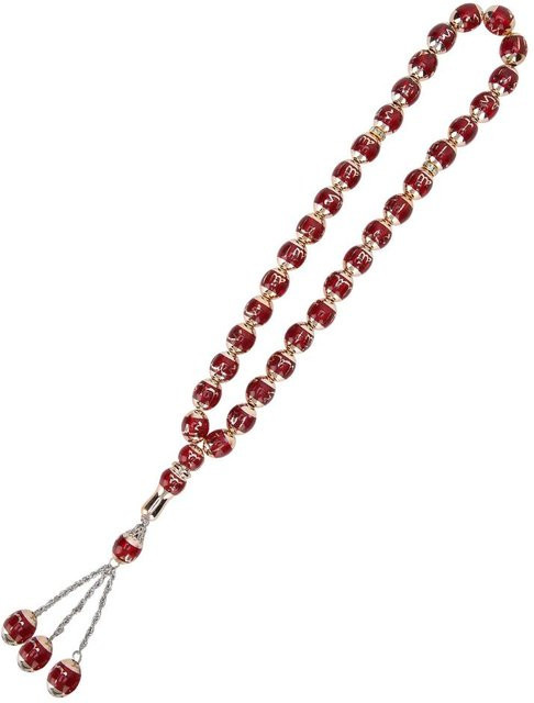 GoolRC Rosenkranz, Harz, Perlen, Unisex, Schwarz-Rot - Bild 1