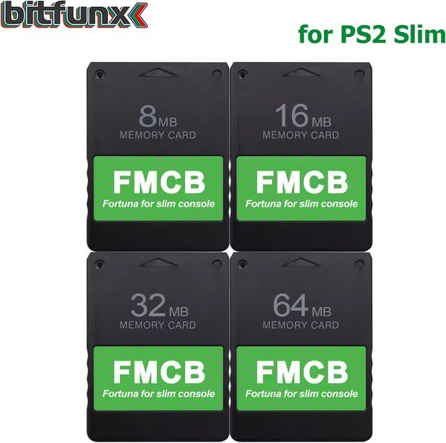 Bitfunx Fortuna FMCB McBoot Speicherkarte für Sony Playstation 2 Slim in Schwarz mit 8 MB - Bild 1