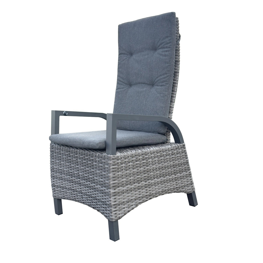 Garden Pleasure Relaxsessel Rana 2er Set aus Aluminium mit Polsterung in Anthrazit Grau - Bild 2