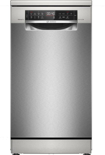 Bosch Serie 6 SPS6EMI21E Stand-Geschirrspüler 45 cm in Silber mit AntiFingerprint-Beschichtung - Bild 1