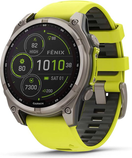 Garmin Smartwatch fenix 8 Solar, Saphirglas, Silikonband, 47 mm, Herren - Bild 1