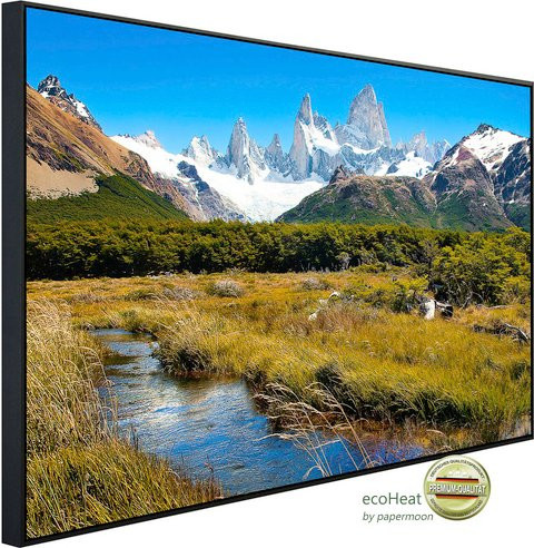 papermoon Infrarotheizung EcoHeat Berge in Patagonien mit Matt-Effekt in Bunt, App-Steuerung und Überhitzungsschutz - Bild 1