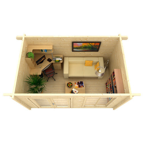 WEKA Gartenhaus 709 aus Holz in Braun, B/H/T: 460 x 231,2 x 360 cm - Bild 2