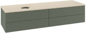 V&B Waschtischunterschrank Antao mit Frontstruktur in Grau, B/T: 160 x 50 cm - Bild 1
