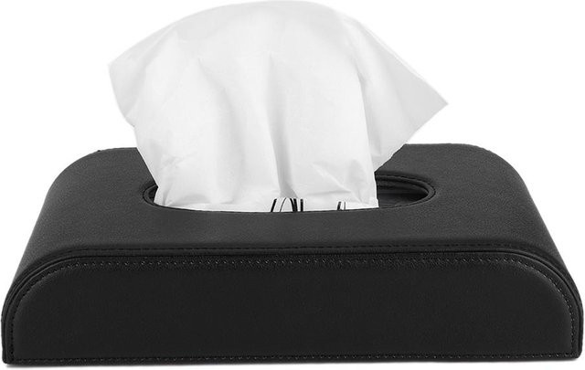 CosyHome Multifunktionale Auto Taschentuchbox aus PU Leder in Weiß - Bild 1