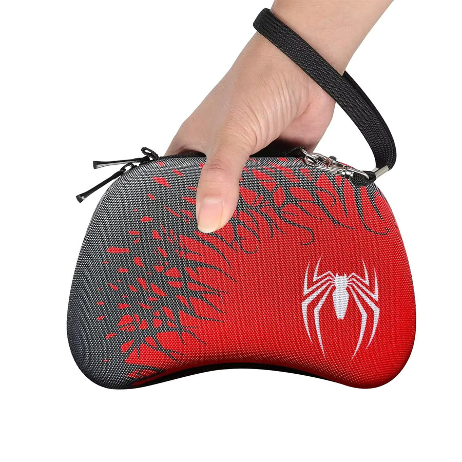 JazPlate Tragbare Spider Version Reisetasche als Schutzhülle für deinen PS5 Controller in Rot - Bild 4