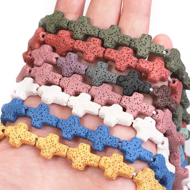 SANSWL Anhänger Kreuz Lava, Bunt, Unisex - Bild 1