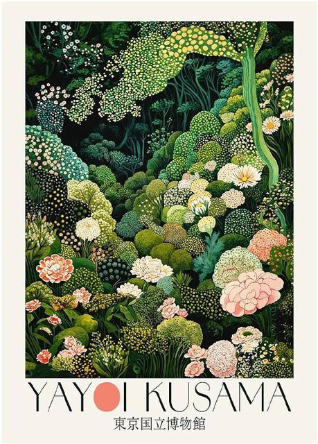 DIMENGQI Leinwandbild Japandi Botanisches Blumen-Motiv in Multicolour, Breite: 40 cm, Höhe: 50 cm - Bild 1