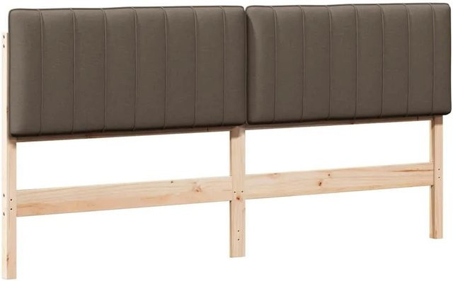 vidaXL Gepolstertes Kopfteil aus Stoff in Braun und Beige, Breite: 205,5 cm, Höhe: 84,5 cm, Tiefe: 12 cm - Bild 1
