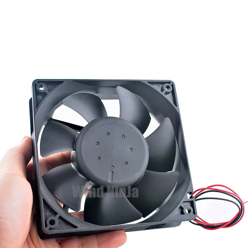 ANCHAOPU Lüfter AFB1212HHE mit Doppelkugellager für Server-Netzteile, DC 12 V, 0,70 A, 2900 U/min, Schwarz, B/T/H: 12 x 12 x 2,5 cm - Bild 3