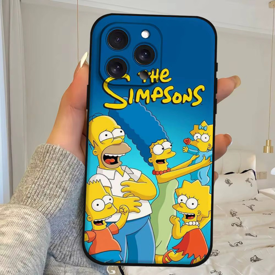 Mesuca S-Simpsons Silikon Handyhülle für iPhone 11 bis 17 Pro Max in Schwarz und Multicolour - Bild 3