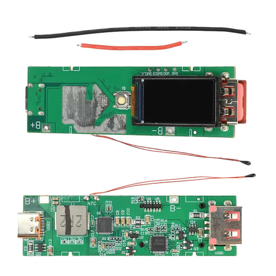 diymore DIY-Powerbank-Kit mit 22,5 W Schnelllademodul, TFT-Farbbildschirm und 21700-Batteriegehäuse in Grün - Bild 2