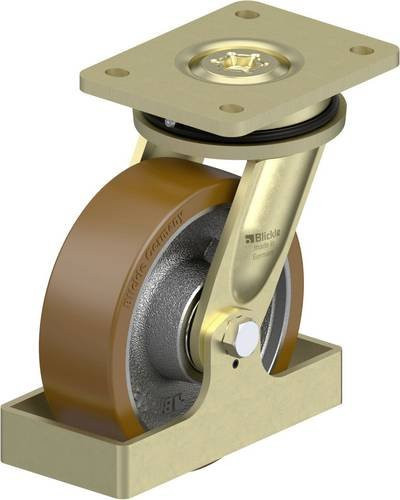 Blickle Schwerlast-Lenkrolle LS-GB 160K-FS in Silber mit 160 mm Rad-Durchmesser und 800 kg Tragfähigkeit - Bild 1
