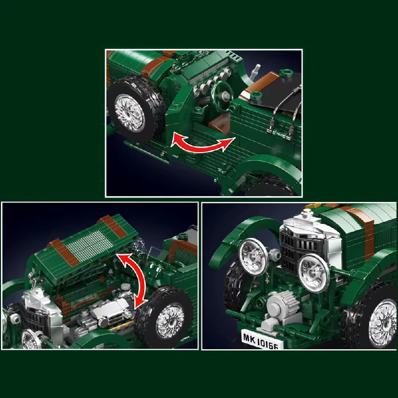 barweer Oldtimer-Bausteine, europäischer klassischer Rennwagen, Modellbausatz, 1.147 Teile, ab 14 Jahren - Bild 2
