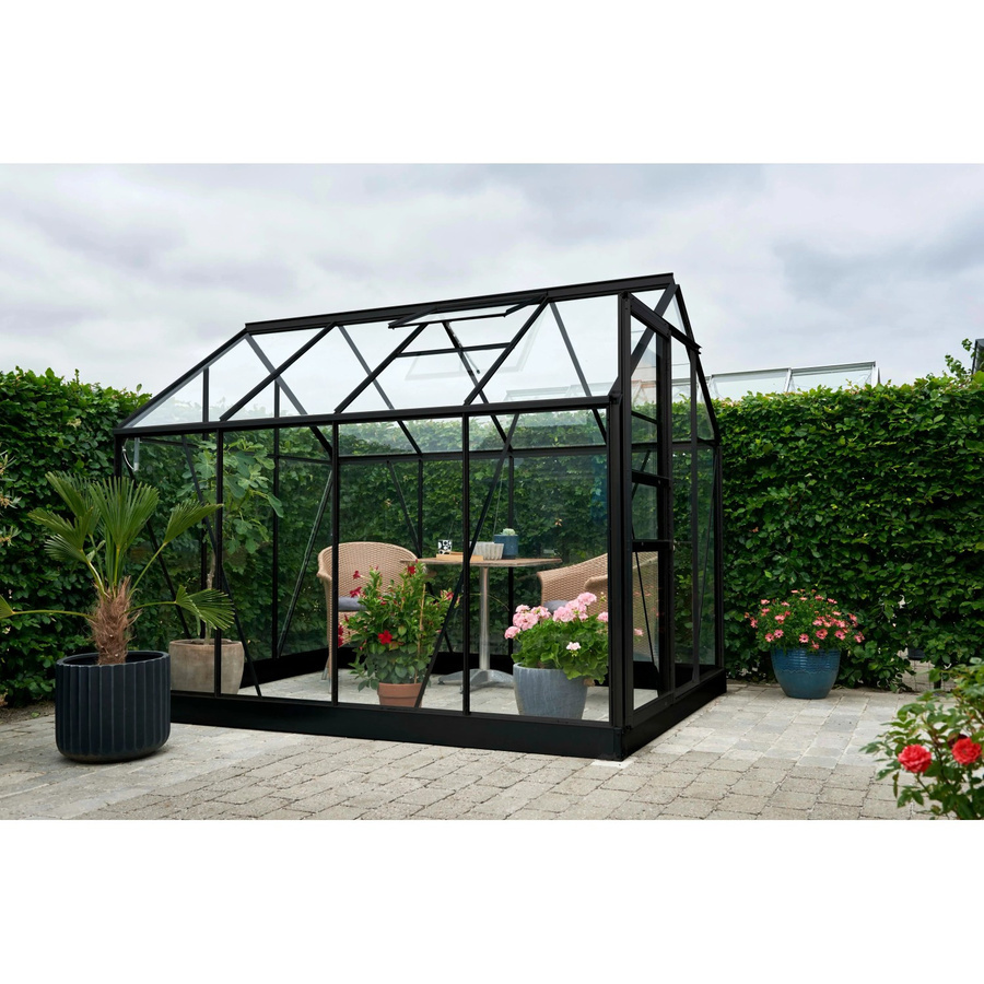Halls Gewächshaus Popular Schwarz mit 5 m² Anbaufläche und Sicherheitsglas - Bild 2