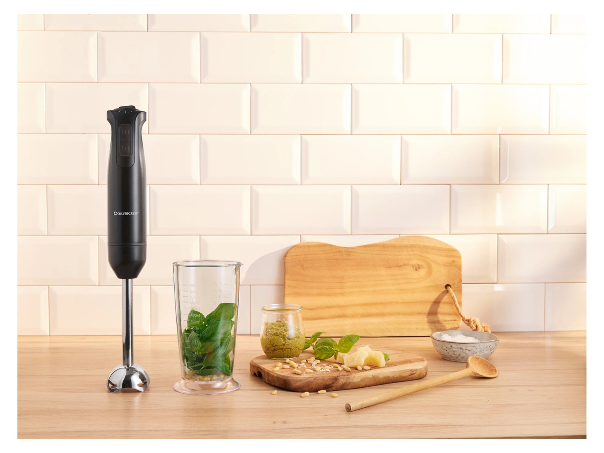 SILVERCREST Stabmixer SSMR 600 A1 in Schwarz mit Edelstahl und Pulse-Funktion - Bild 2