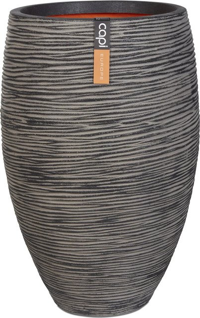 Capi Pflanztopf Nature Rib Elegant Deluxe Riffel Anthrazit Höhe: 72 cm, Durchmesser: 45 cm - Bild 1