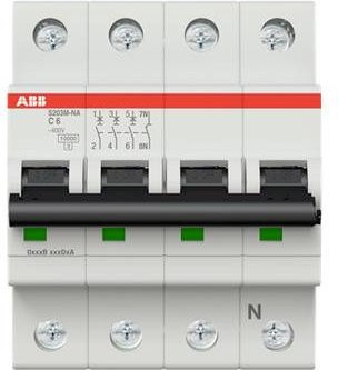 ABB S203M-C6NA Leitungsschutzschalter 6A 400V weiß - Bild 1