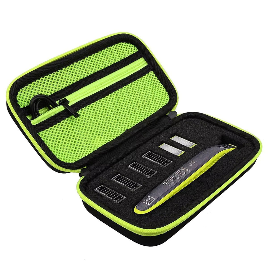 Tragbare Reise-Rasierer-Aufbewahrungsbox aus EVA für Philips OneBlade in Grün/Schwarz - Bild 2