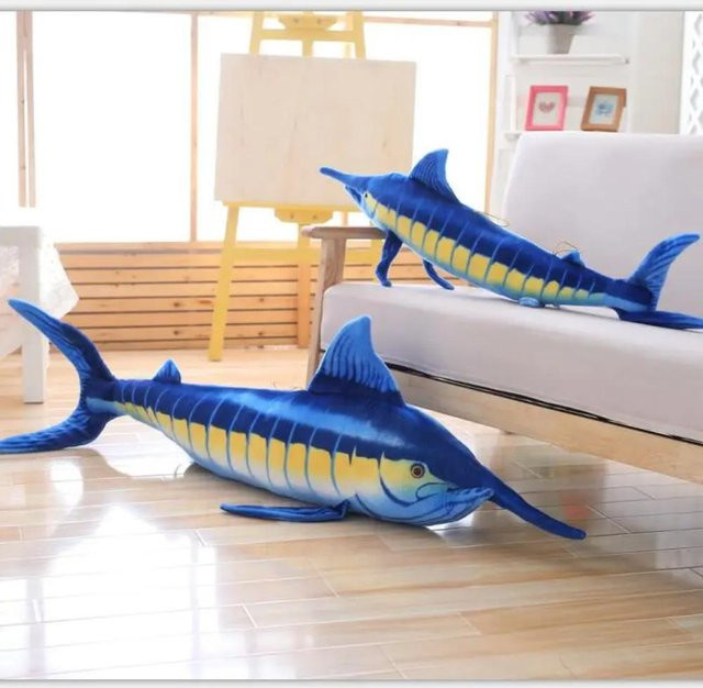 Kidsly Simulationsfisch Spielzeug, Blauer Marlin, Plüsch, 100cm - Bild 1