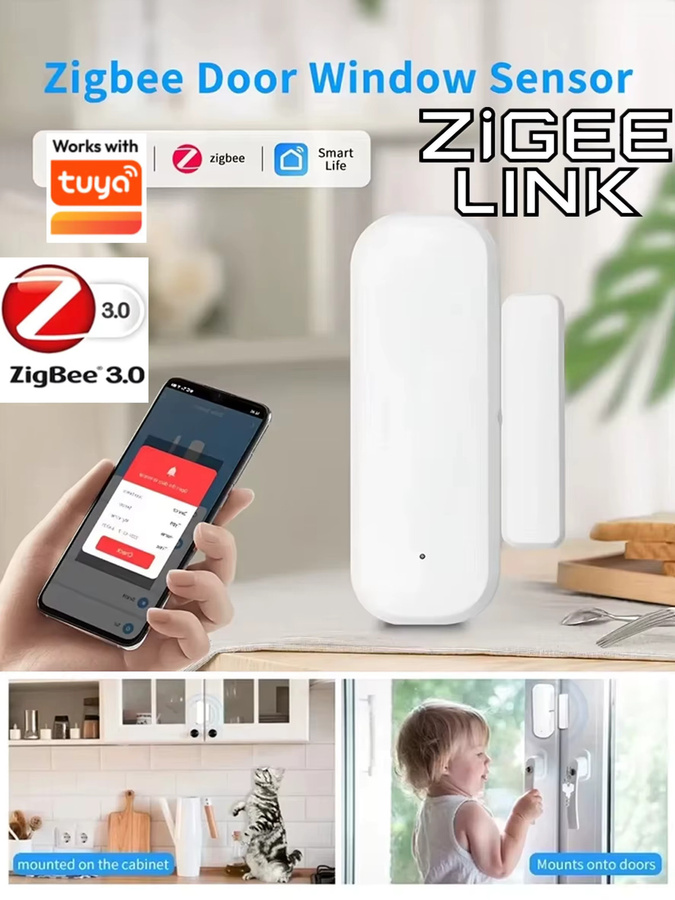Shine-tale Zigbee 3.0 Tür- und Fenstersensor in Weiß für Smart Home Sicherheit mit App-Fernalarm, kompatibel mit Alexa und Google Home Hub - Bild 6